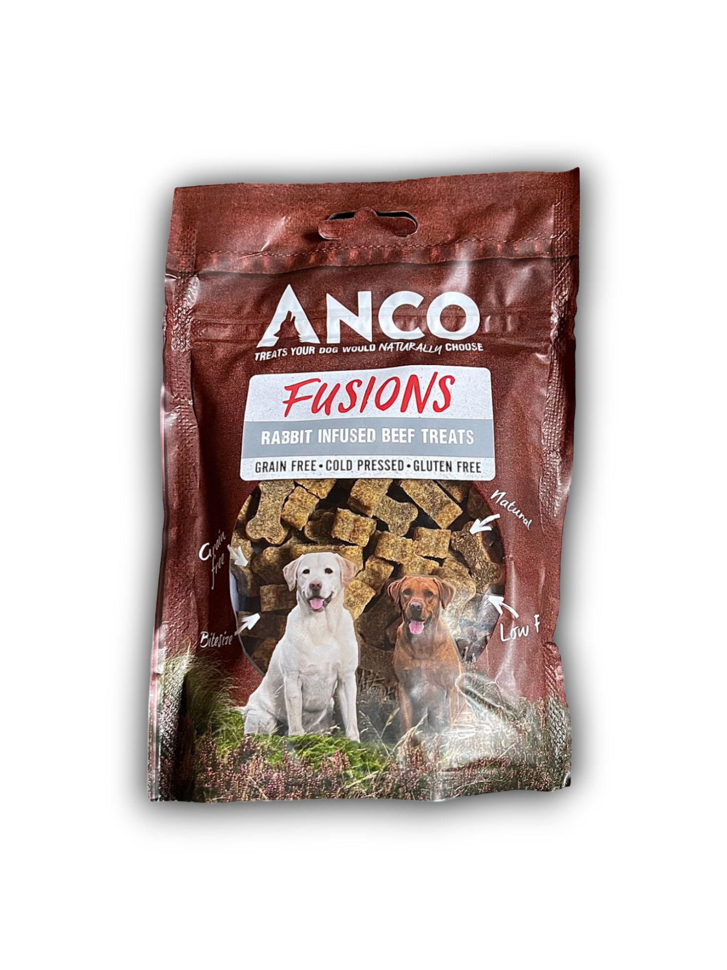 Anco Fusions 100g dog training treats beef and rabbit grain and gluten free