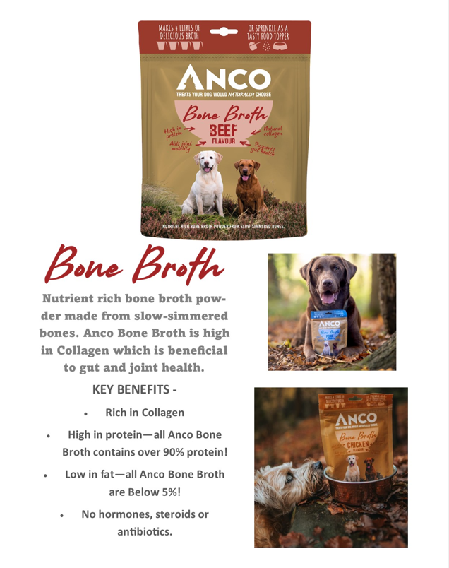 Anco Bone Broth For Dogs - Collagen Rich 100% Natural