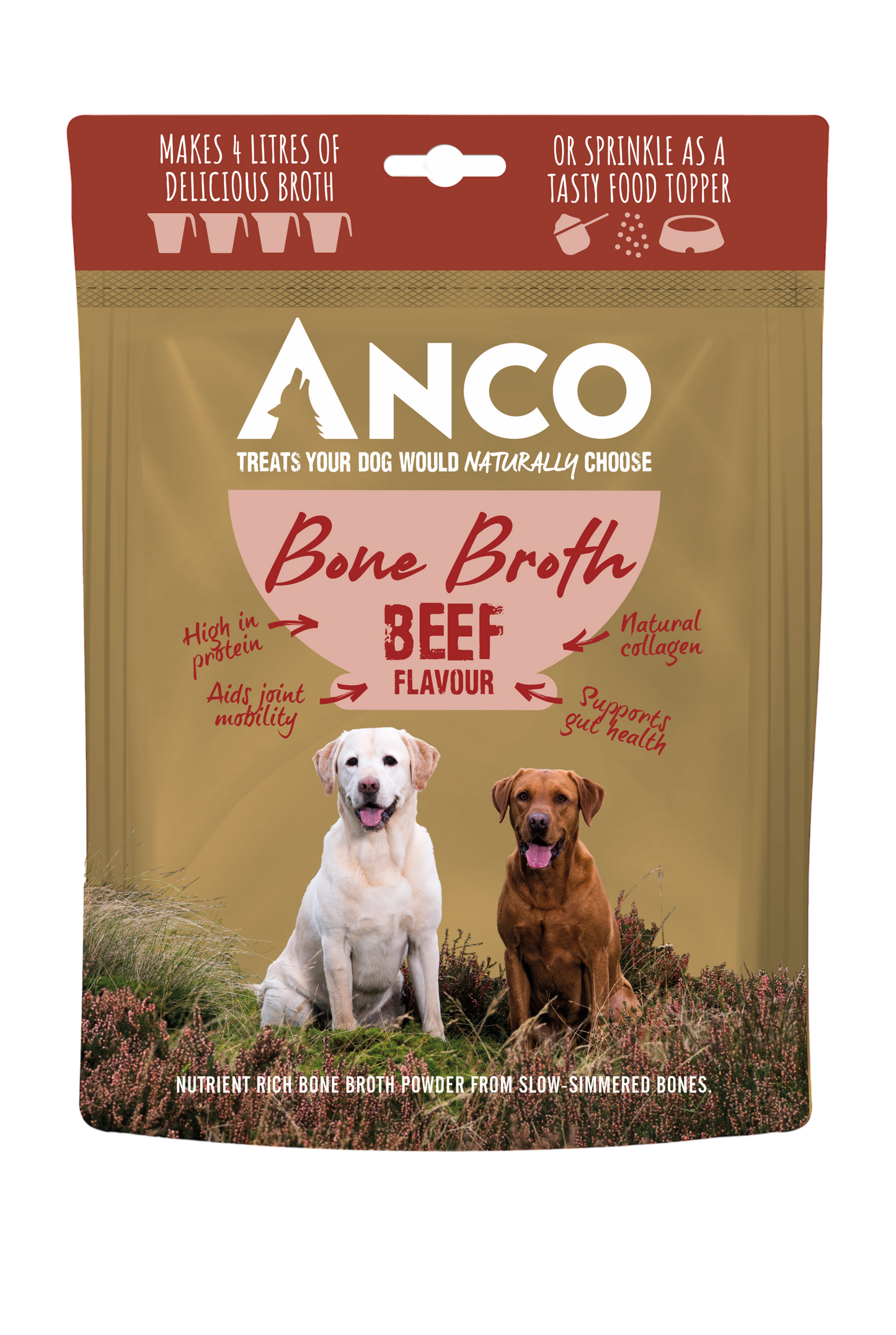Anco Bone Broth For Dogs - Collagen Rich 100% Natural