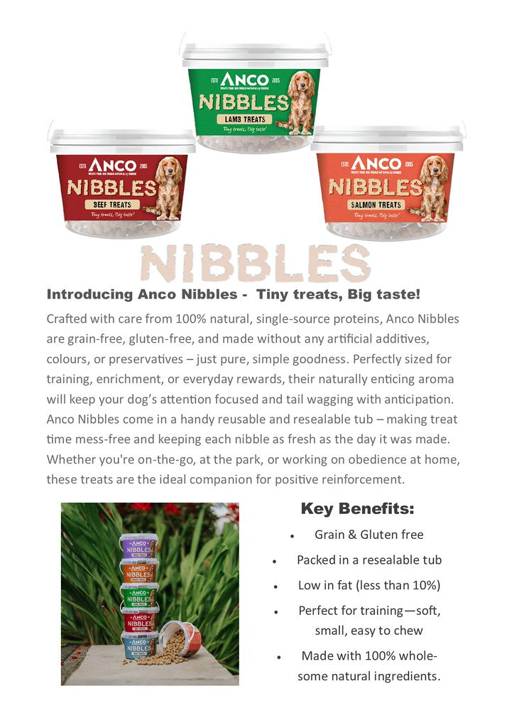 Anco Nibbles | Training Treats | Single Protein | 300g Tub