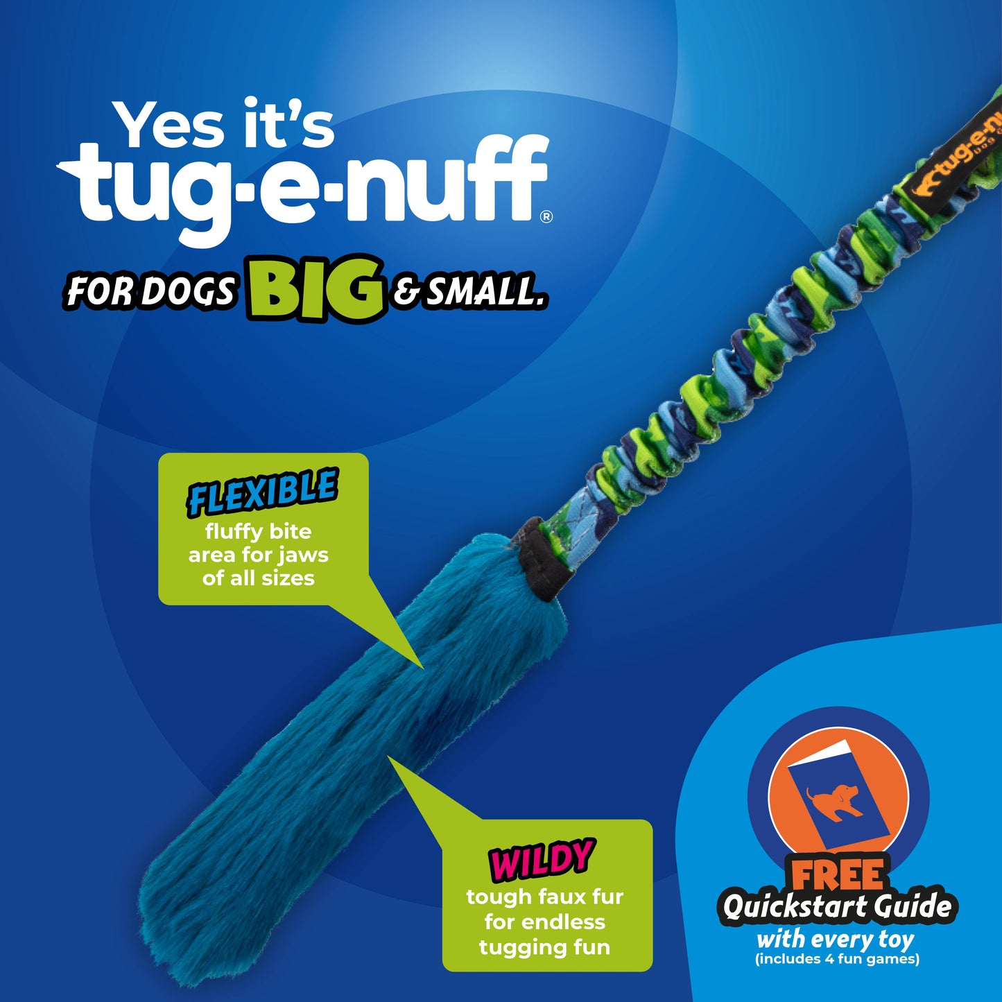 Bright Fauxtastic | Dog Tug Toy | Tug-E-Nuff