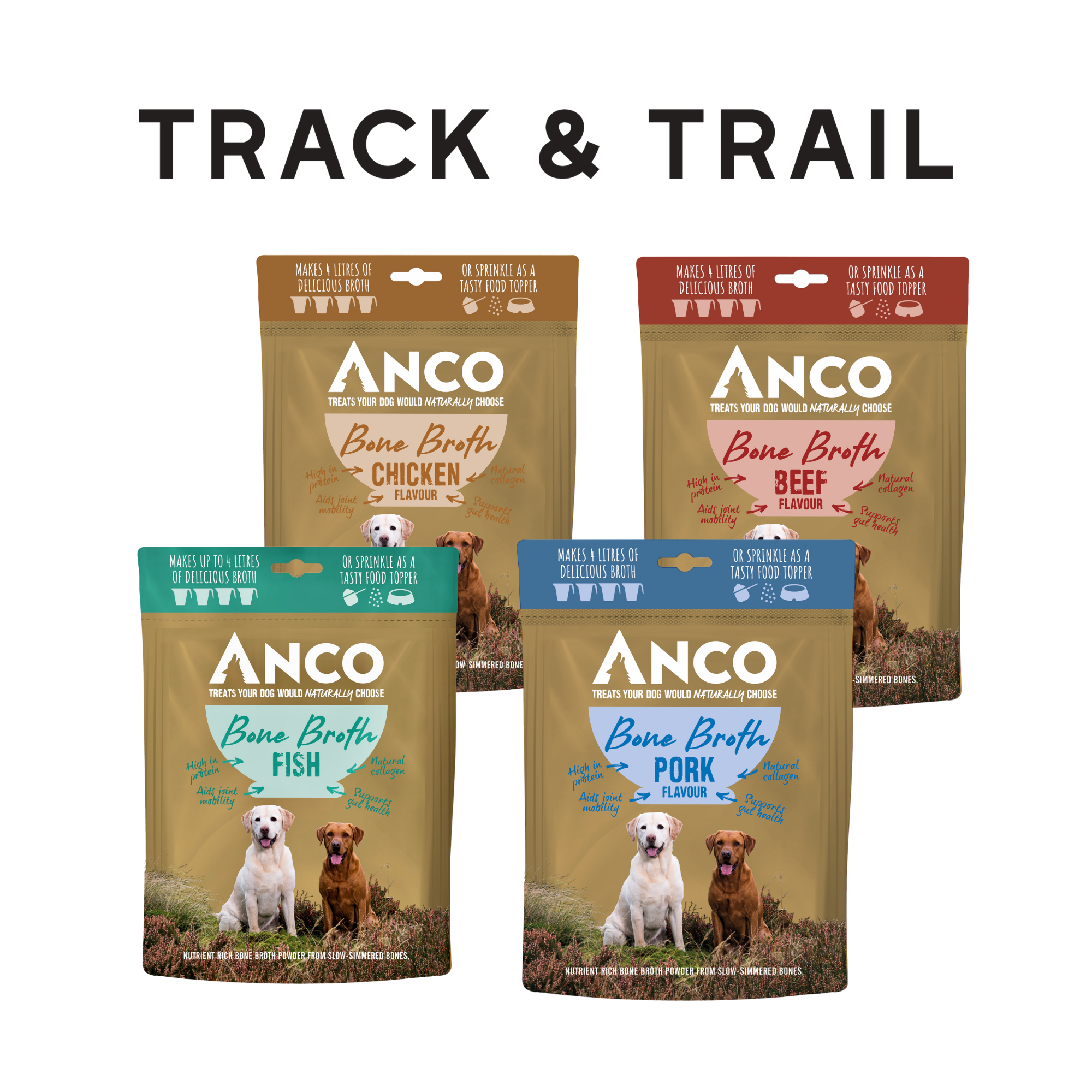 Anco Bone Broth For Dogs Collagen Rich 100% Natural – Track