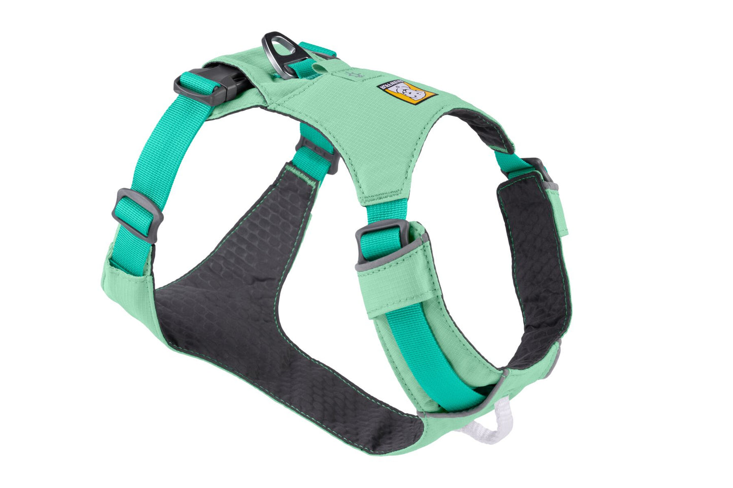 Ruffwear Hi and Light dog harness in Sage Green. Lightweight, adjustable dog harness