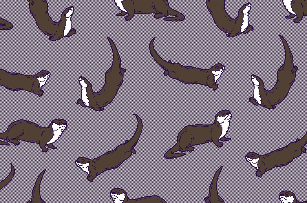 Vet Bedding Otter Pattern