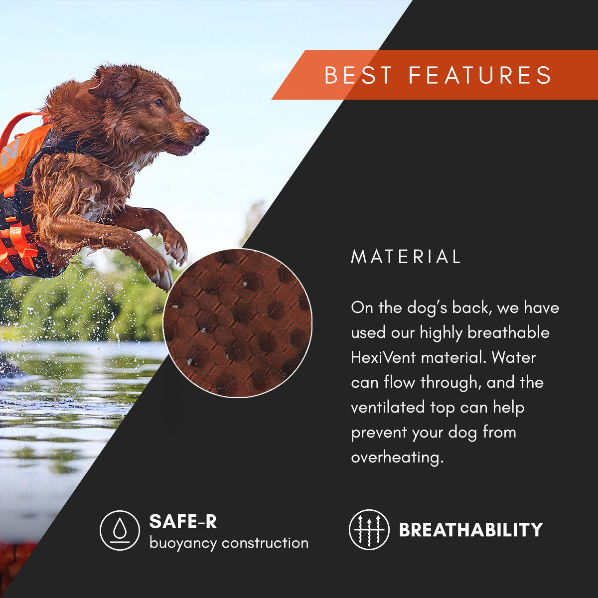 Non-stop Dogwear Protector Lifejacket for Dogs