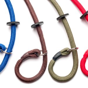 Dog and Field Nylon Slip Lead Olive Green