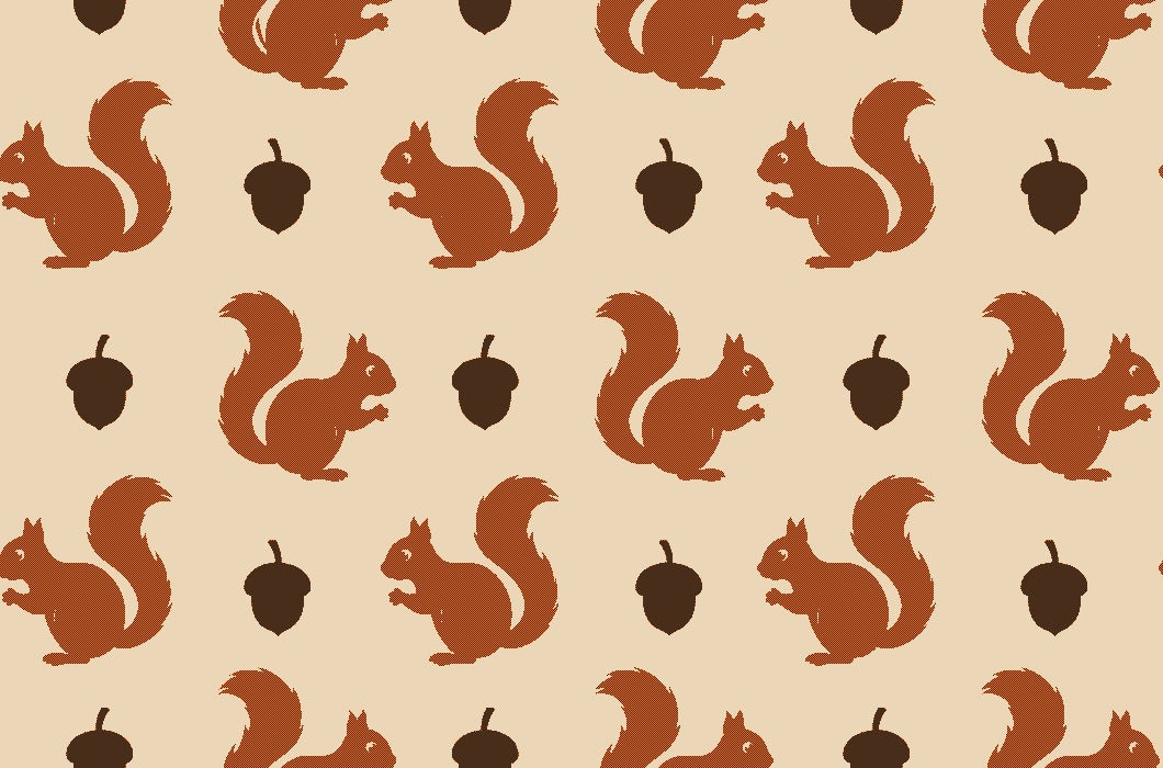 Vet Bedding Red Squirrel Pattern