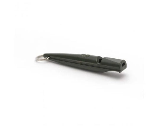Acme original classic dog whistle not Alpha. Standard Acme dog whistle without pea. Available in black, khaki green and orange