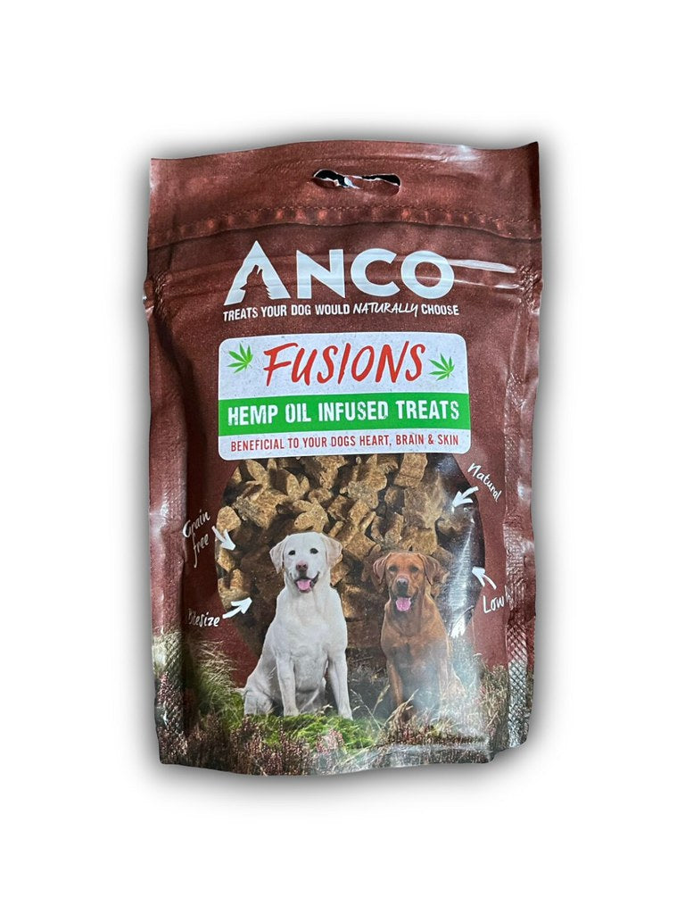 Hemp Infused dog treats to help soothe anxious dogs or relieve pain