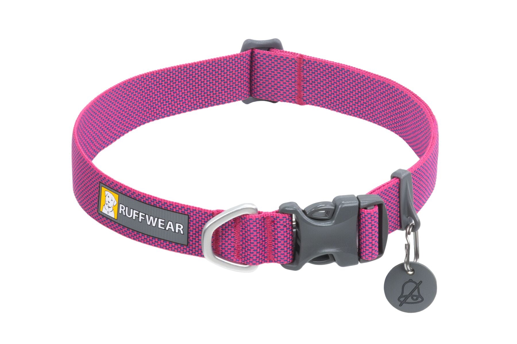 Ruffwear Hi and Light Dog Collar in Alpenglow pink. Lightweight, minimal dog collar for everyday use
