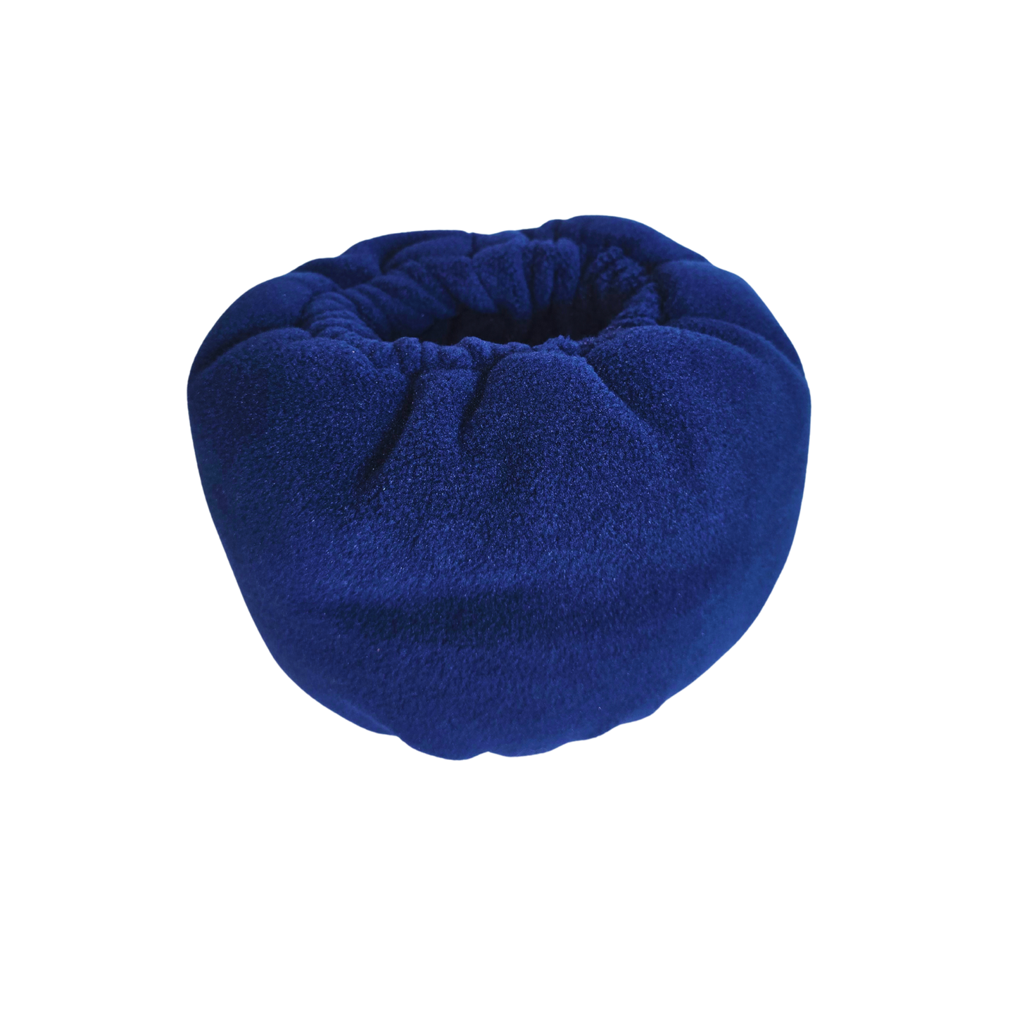 Navy Blue Hush Muff  Comfortable Fleece Sound and noise reducing head gear for anxious dogs available at Track and Trail Canine Outfitters