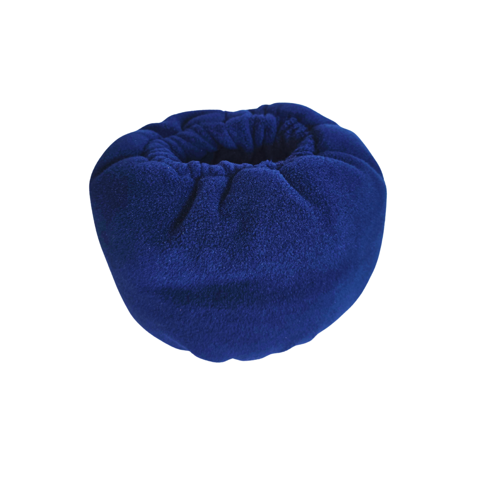 Navy Blue Hush Muff  Comfortable Fleece Sound and noise reducing head gear for anxious dogs available at Track and Trail Canine Outfitters