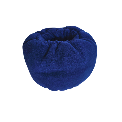 Navy Blue Hush Muff  Comfortable Fleece Sound and noise reducing head gear for anxious dogs available at Track and Trail Canine Outfitters