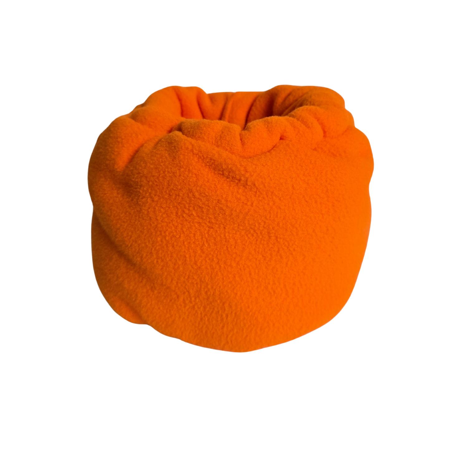 Bright Orange Neon Hush Muff  Sound and noise reducing head gear for anxious dogs available at Track and Trail Canine Outfitters