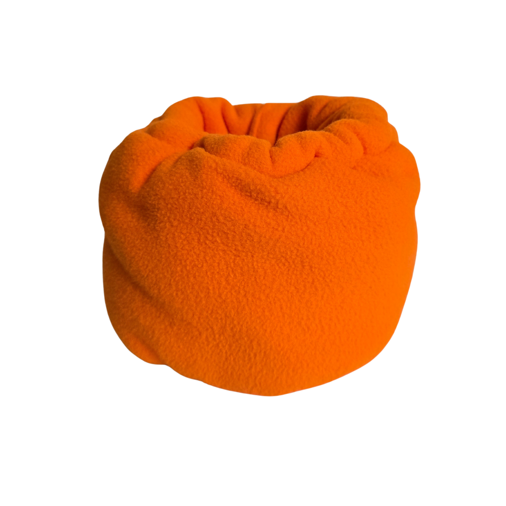 Bright Orange Neon Hush Muff  Sound and noise reducing head gear for anxious dogs available at Track and Trail Canine Outfitters