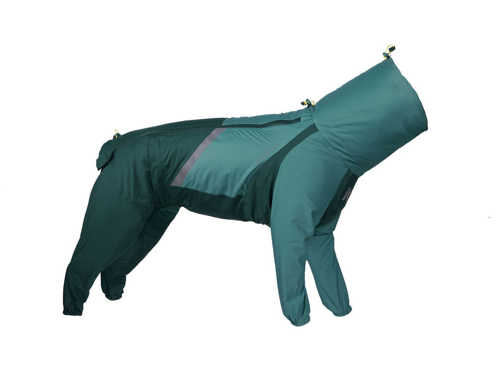 dog rain suit teal dog overall raincoat from non stop dogwear at track and trail canine outfitters in dumfries
