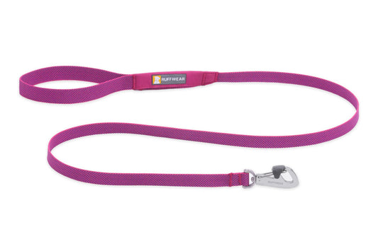 Ruffwear Hi and Light dog Leash lead in Alpenglow pink. Lightweight dog lead for everyday use