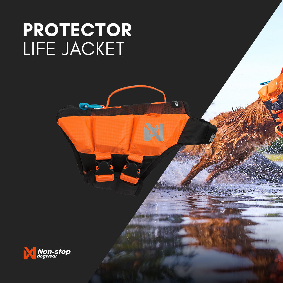 Non-stop Dogwear Protector Lifejacket for Dogs