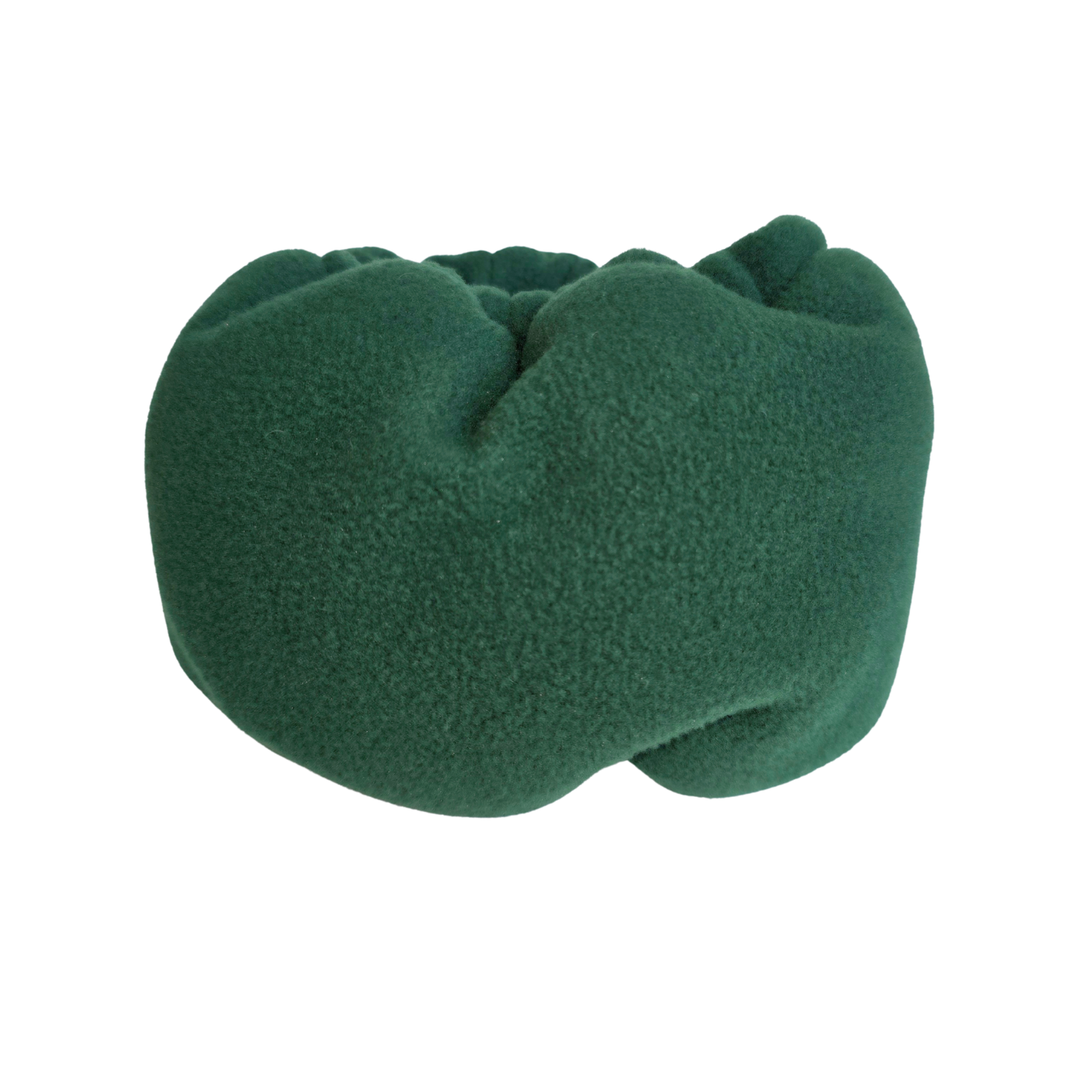 Forest Dark Green Hush Muff  Comfortable Fleece Sound and noise reducing head gear for anxious dogs available at Track and Trail Canine Outfitters