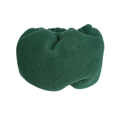 Forest Dark Green Hush Muff  Comfortable Fleece Sound and noise reducing head gear for anxious dogs available at Track and Trail Canine Outfitters