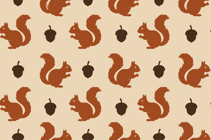 Vet Bedding Red Squirrel Pattern